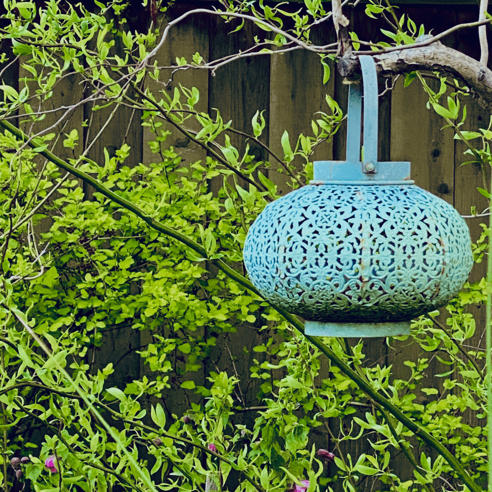 Indonesian hanging garden lanterns in California
